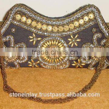 Black Zari Clutch Purse