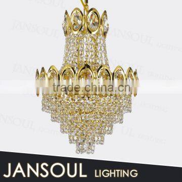 modern luxury golden pendant light empire hotel crystal chandelier made in china