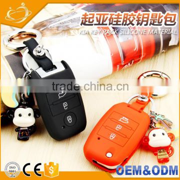 Silicone Cover Car Key Fob Holder Shell Flip Remote Key Case For KA Rio Sorento Sportage Picanto Soul Amanti K3