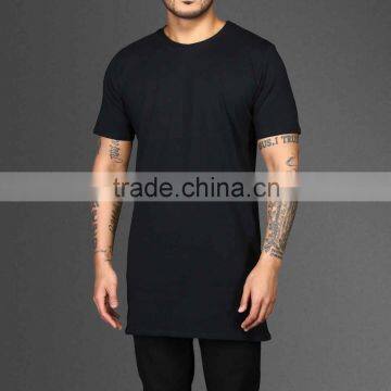 extended and extra long t shirt with side split and zipper