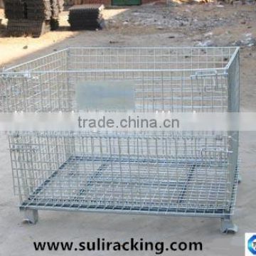 Good Quality Foldable Wire Mesh Containers With Wheels