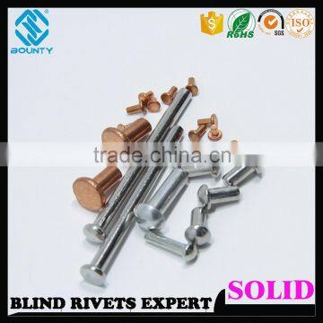 ZINC PLATED PAN HEAD STEEL SOLID RIVETS