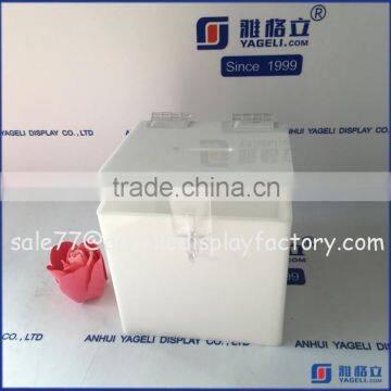 Colored Acrylic Donation Box with Key Lock Wholesale Acrylic Donation Box