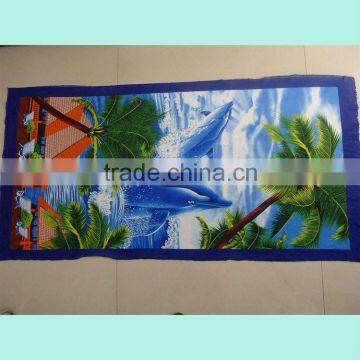 custom terry cloth weighted beach towel with elastic