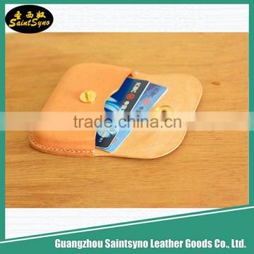 Wholesale Price Custom Logo Genuine Cow Leather Card Holder,Credit Card Holder