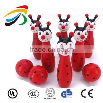new design ants kids wood safety bowling ball sets