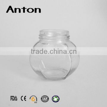 Stocked Eco-Friendly Feature 170ml glass storage jars with lid with metal lid