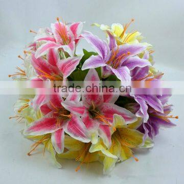 2016 New Artificial Flowers Home Garden Decoration Wedding Lily Decorative Flowers & Wreaths