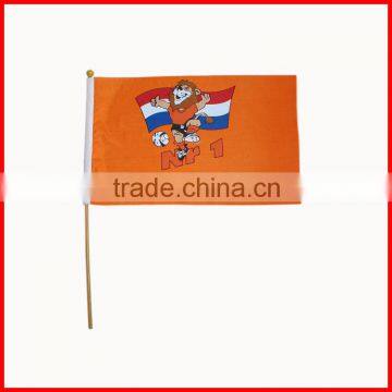 14*21cm custom cheap hand held flag