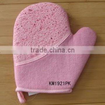 natural bath gloves sponge KM1921p