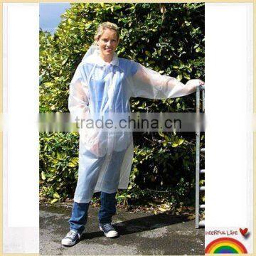 waterproof plastic rain wear clear pvc rain coat