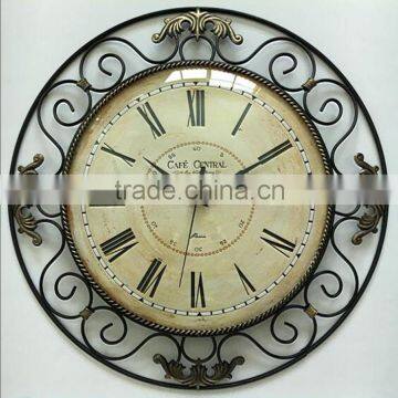 Christmas gift fashion wall clock metal wall clock home decor A battery wall clock Metal clock