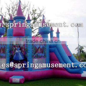 Hot selling beautiful Princess classical inflatable bouncy and slide combo castle