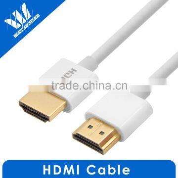 White ABS Shell Slim HDMI cable Supports Ethernet, 4K, UltraHD, 3D and Audio Return