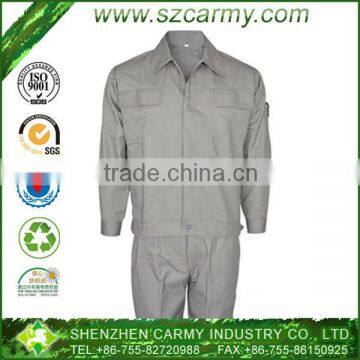 Hot Sell 65% Cotton 35% Polyester Dark Gray Workshop Working Uniform