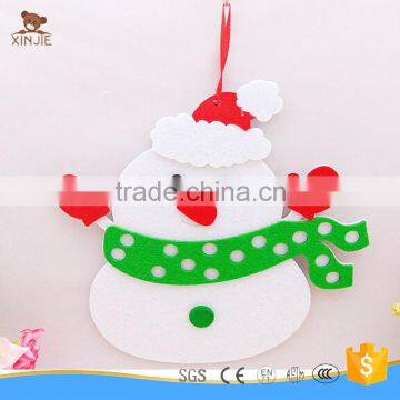 2016 new design snowman shape felt christmas tree decorate toys