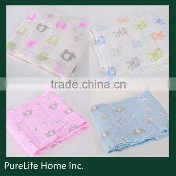 SZPLH Soft Printed Muslin Swaddle Blanket