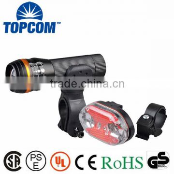 AAA Battery Powered Super Bright LED Bicycle Lamp with Rear Lamp