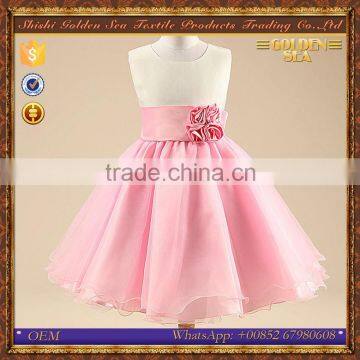 one piece puffy birthday party beautiful pink girls princess wedding dress