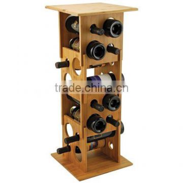 Stackable/Removable Bamboo Wine Rack wooden wine stand Build to Fit your Space funny wine stand