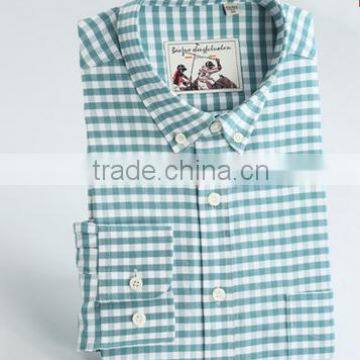 Factory wholesale shirts FASHION 100% Cotton Oxford fabric checked shirts