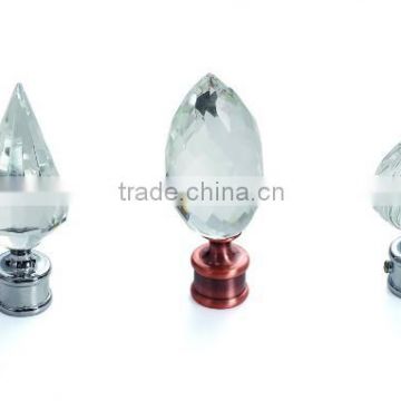 22mm metal curtain crystal accessories glass ball finials wholesales