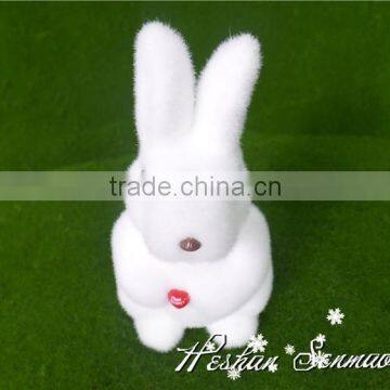 Lovely natural look artificial moss Bunny toy for indoor decor