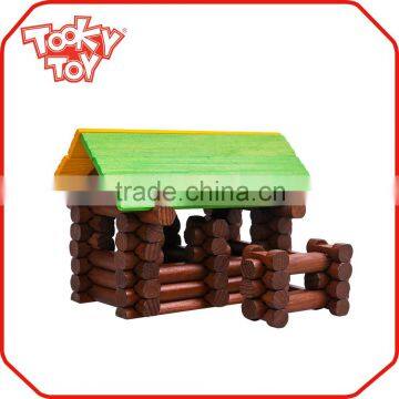 Baby Funny Compressed Bulk Block Sets Miniature Wooden Toy House