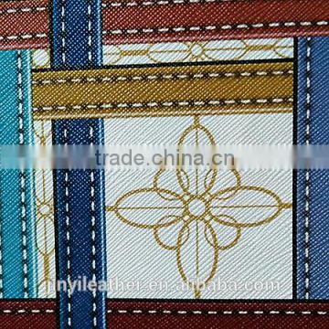 New design transfer film JRLW002 hot sale pvc synthetic leather guangzhou good quality wallpaper