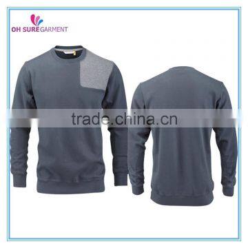 100% cotton french terry or fleece mens o neck sweat shirt