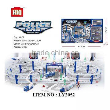 huge size police theme BO city tracks toys, railway car for kids