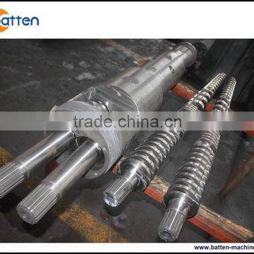 conical screws extruder twin barrel and screw for plastic machine