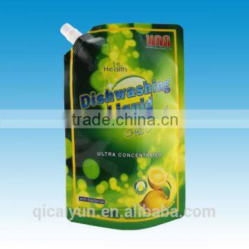 OEM liquid stand up spout pouch with spout /drink pouch with spout packaging shenzhen factory