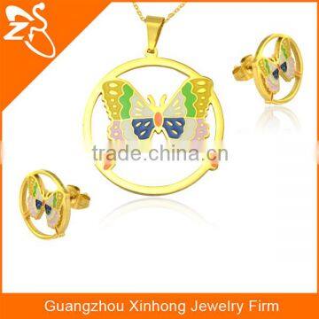 African Jewelry Set Nigerian Wedding Flower Shaped Stainless Steel Costume Jewelry Necklace And Earring Ring Jewelry Set photo-3