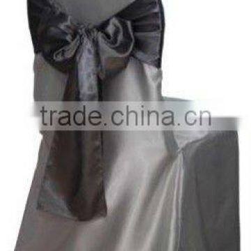 Silver satin chair cover for wedding