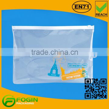 Small Transparent Clear Plastic Cosmetic Bag with Zipper Packaging Bag