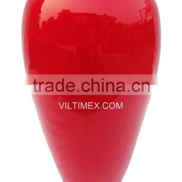 Modern Decorative Bamboo Vase, Red Bamboo Vase