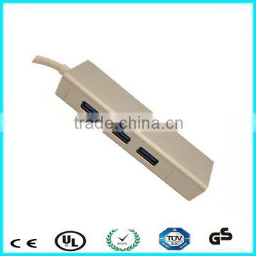 Wholesale USB-C to 3-Port USB 3.0 Hub with Ethernet Adapter