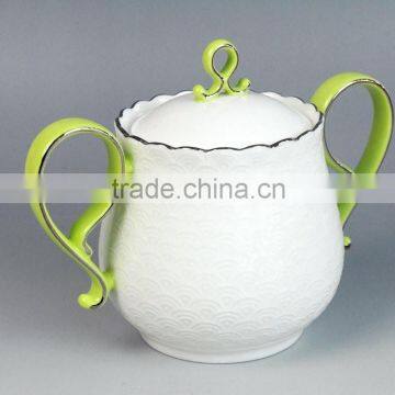 China Wholesale Tea Coffee Sats Ceramic Sugar Tea Urn With Handle photo-4