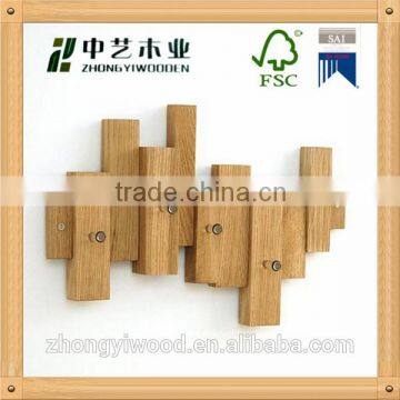Trade assurance Wholesale ! Rustic wall shelf bath room rack with coat hook original wood color