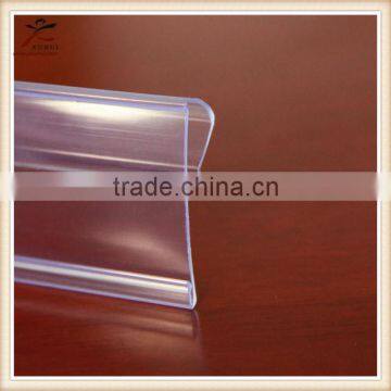 Store Fixture Clear Plastic Strip Label Holder for Shelf System