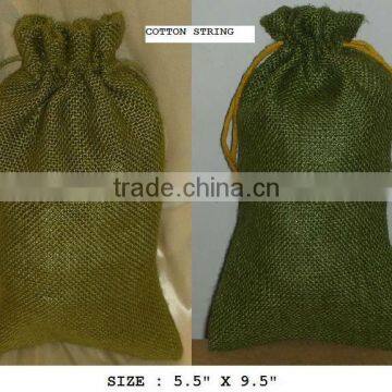 Recyclable Promotional Jute Drawstring Gift Packaging Pouch