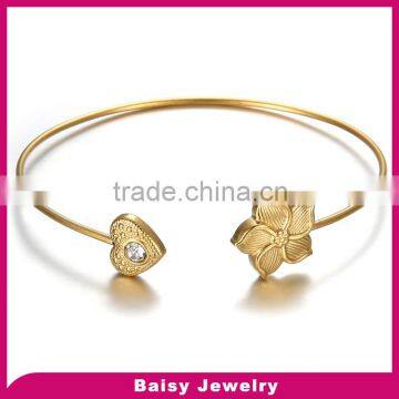 New fashionable Beautiful stainless steel stone bangles design