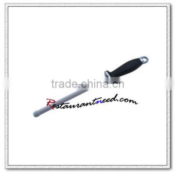 U411 10.5'' Stainless Steel Sharpening Steel With Black Plastic Handle