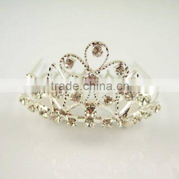 2015 wholesale hair accessory rhinestone tiara for girl