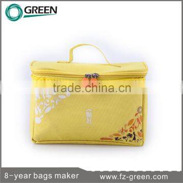 Cheap lunch cooler bag manufacturer in yellow