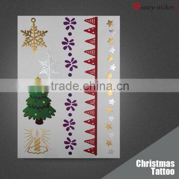 2016 Hot Sale Xmas Decoration Christmas Tattoo Sticker