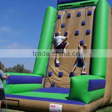 2015 hot funny inflatable rock climbing wall