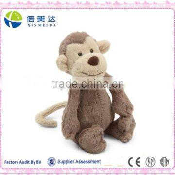 Long Tail Soft Monkey Plush Brown Monkey Stuffed Toys