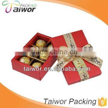 Custom logo high quality paper chocolate box with paper tray